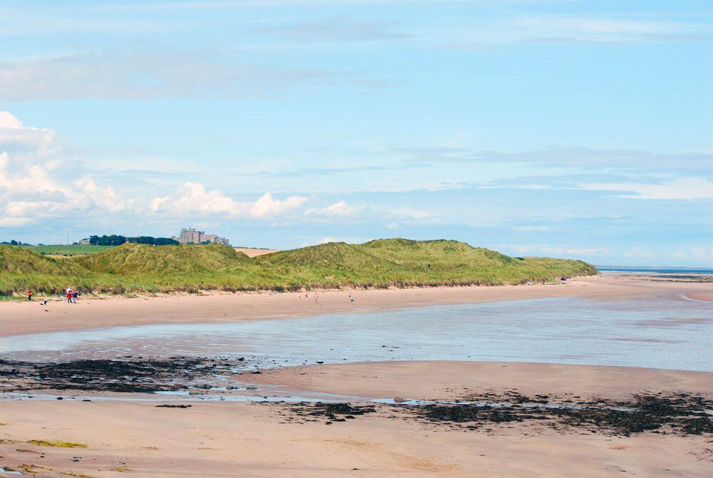 View towards Bamburgh Castle